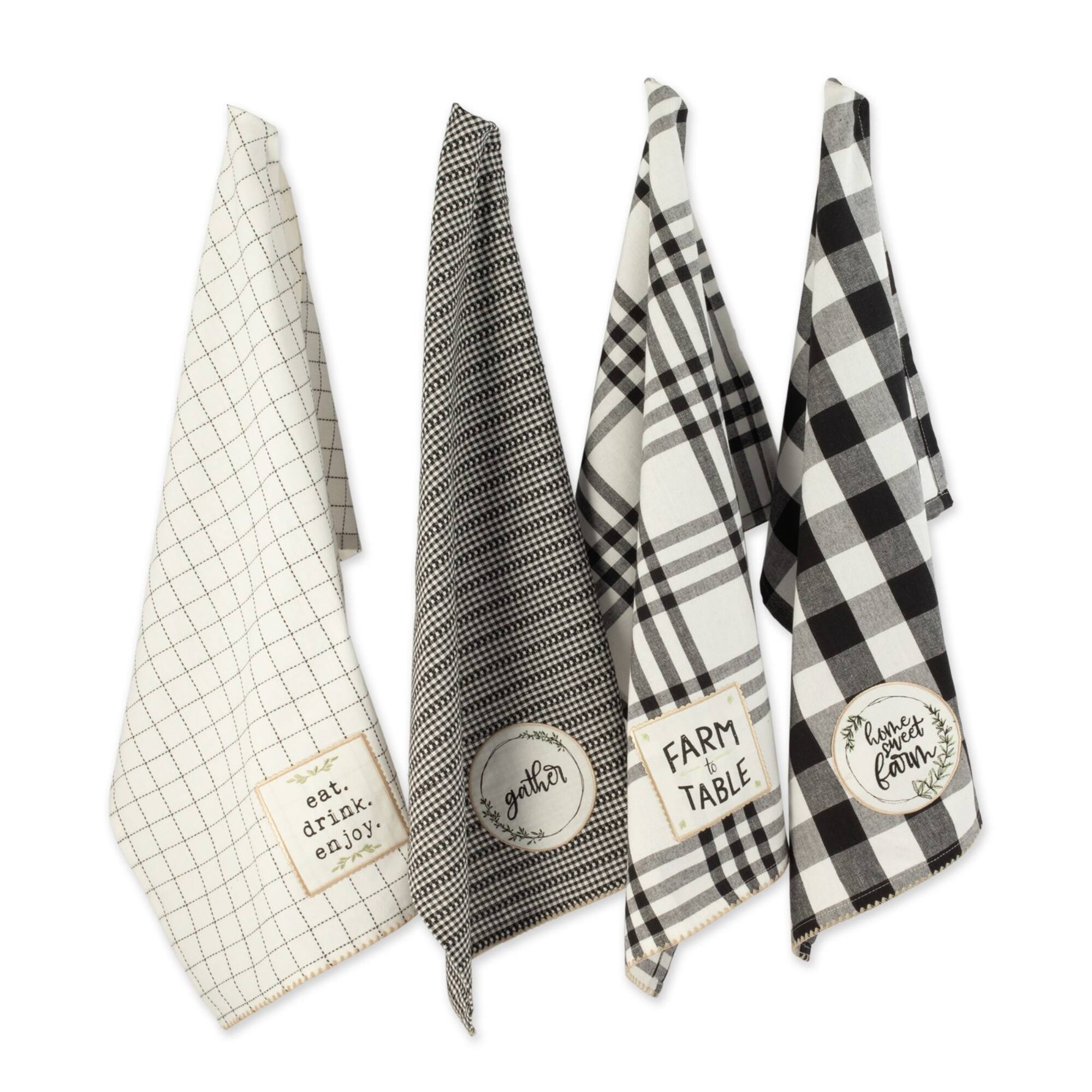 DII® Farm to Table Embellished Dishtowel, 4ct.